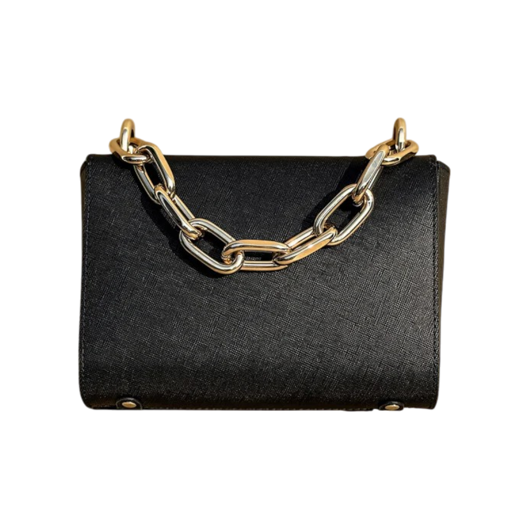 Purely Prime Classic Black Textured Crossbody Bag